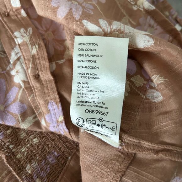 Free People Call Me Baby Blouse in Tan Size Medium - Picture 6 of 6